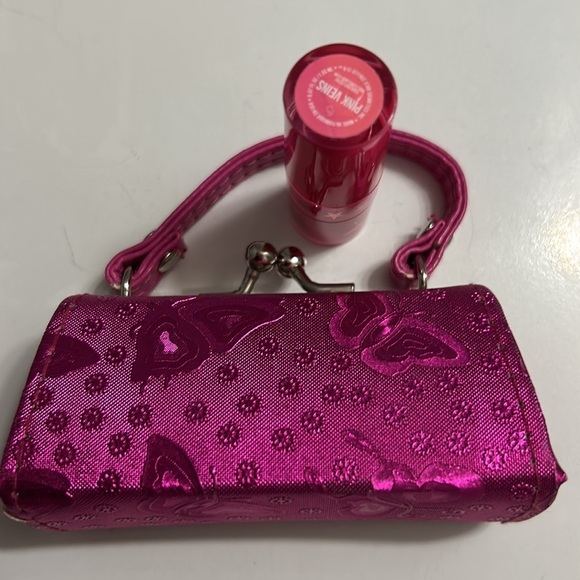 NWOT Jeffrey Star Lipstickck & Tiny Purse Hot Pink Holder - Picture 7 of 9